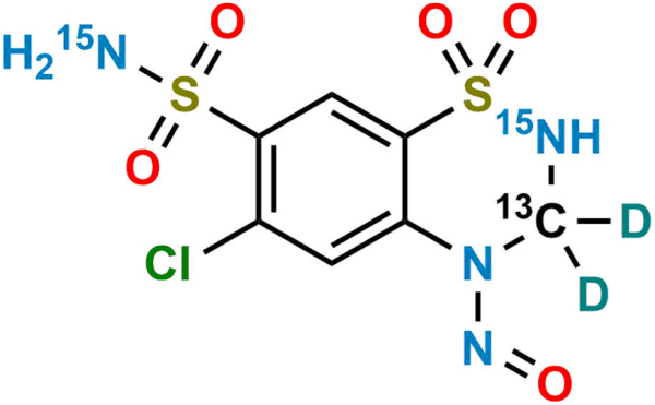 4-Nitroso Hydrochlorothiazide-13C,15N2,d2