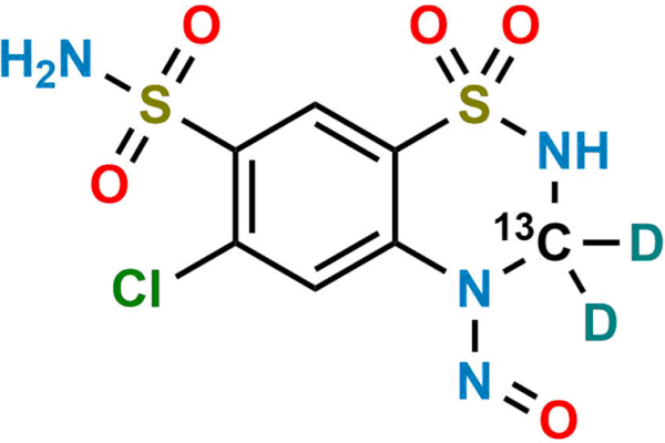 4-Nitroso Hydrochlorothiazide-13C,D3