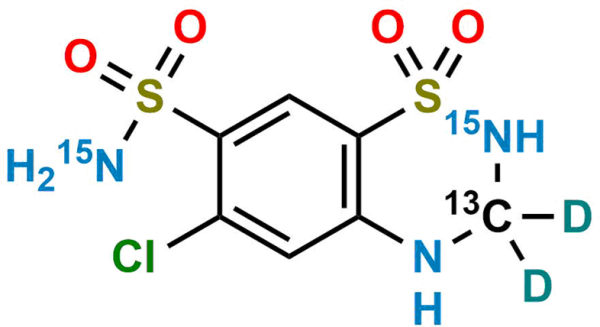 Hydrochlorothiazide-13C,15N2,d2