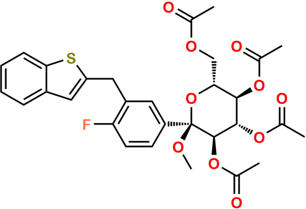 Ipragliflozin O-methyl Tetraacetyl Impurity