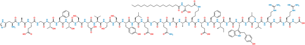 Trp(4-Hydroxybenzyl)25-Liraglutide