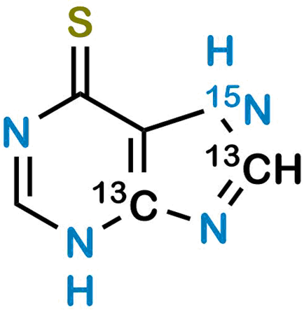 6-Mercaptopurine-13C2-15N