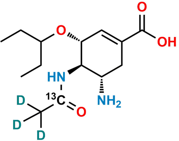 Oseltamivir Acid 13C D3