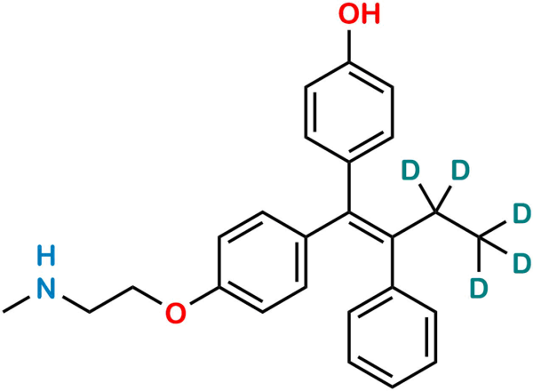 (Z)-4-Hydroxy-N-Desmethyl Tamoxifen D5