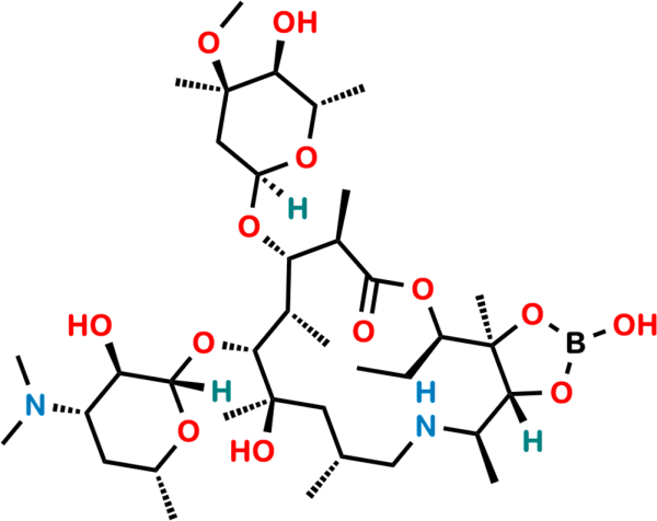 Azaerythromycin A 11,12-hydrogen borate