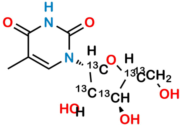 5-Methyluridine-1',2',3',4',5'-13C5