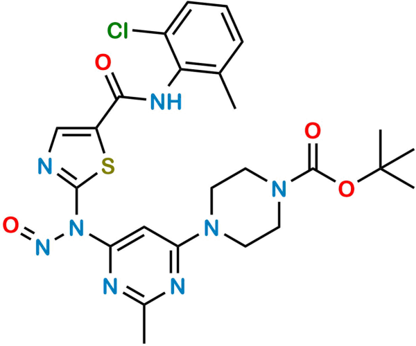 N-Boc-N-deshydroxyethyl Dasatinib Nitroso Impurity 